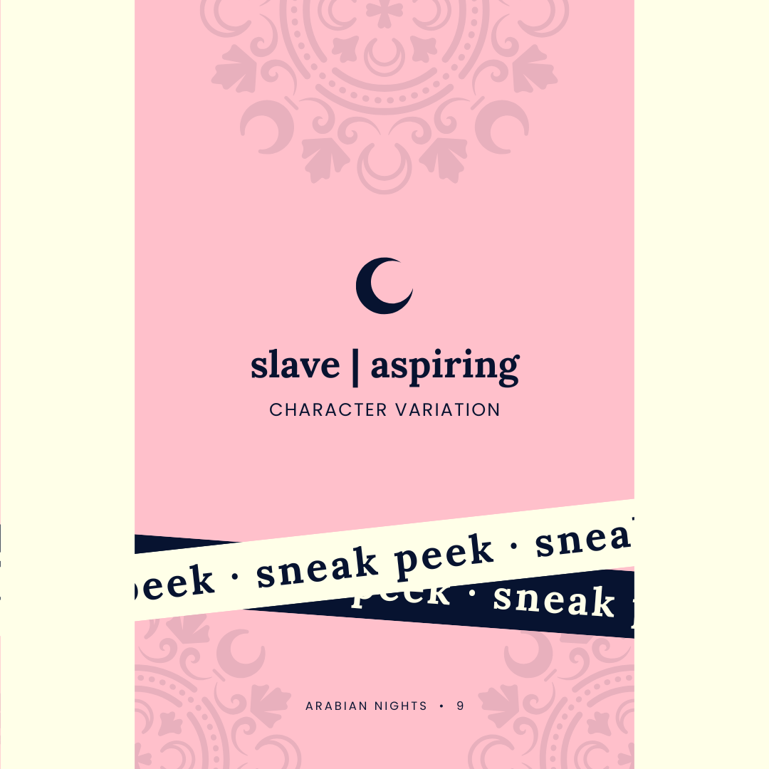 Sneak peek of front of slave | aspiring character card from Arabian Nights set