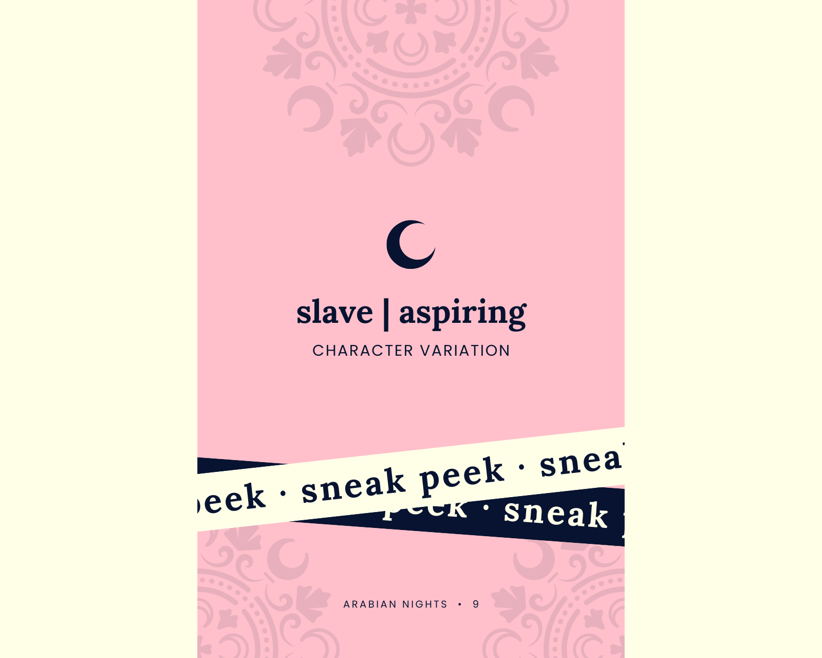 Sneak peek of front of slave | aspiring character card from Arabian Nights set