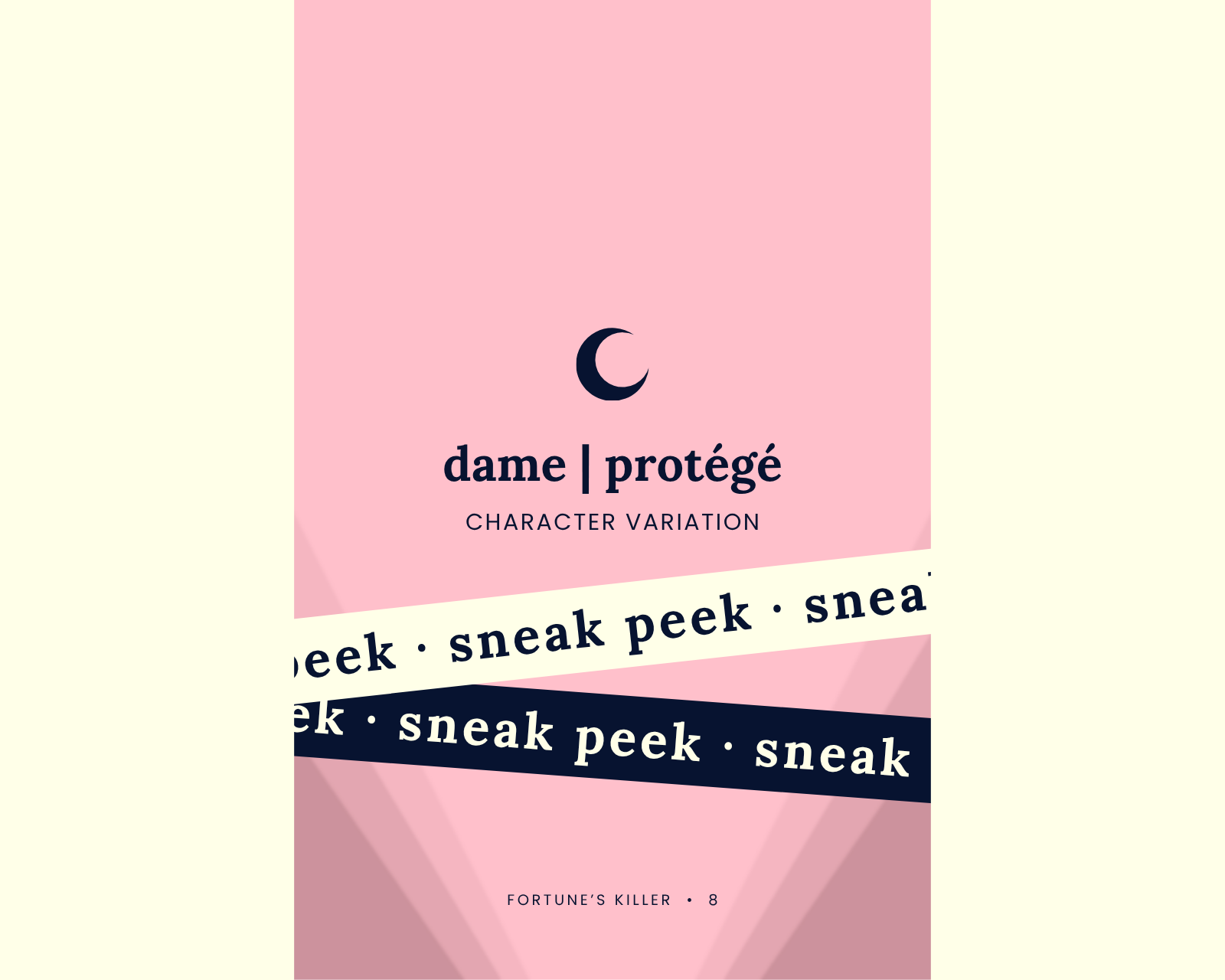 Sneak peek of the front of the dame protege character variation card