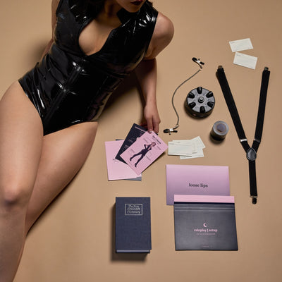 A collection of items from spy-themed set Loose Lips
