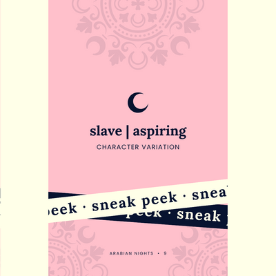 Sneak peek of front of slave | aspiring character card from Arabian Nights set