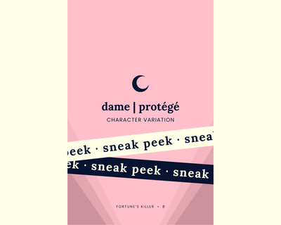 Sneak peek of the front of the dame protege character variation card