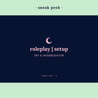 Sneak peek of front of roleplay setup  card from Loose Lips set